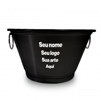 Balde De Gelo 9l Personalizado - Meu Herói - Preto
