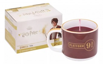 Caneca Vela Decorada 300ml Plataforma 9 3/4 - Harry Potter