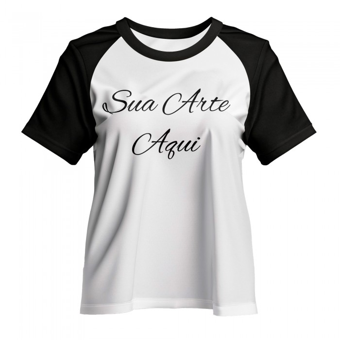 Babylook Raglan Personalizada Branca com Manga Colorida - In Love With Myself