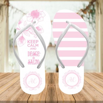 Chinelo Casamento Personalizado Keep Calm And Desce do Salto Modelo 2