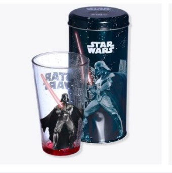Darth Vader Kit Copo Vidro 500ml Cofre Star Wars Oficial