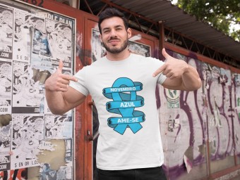 Camiseta Novembro Azul Plus Size