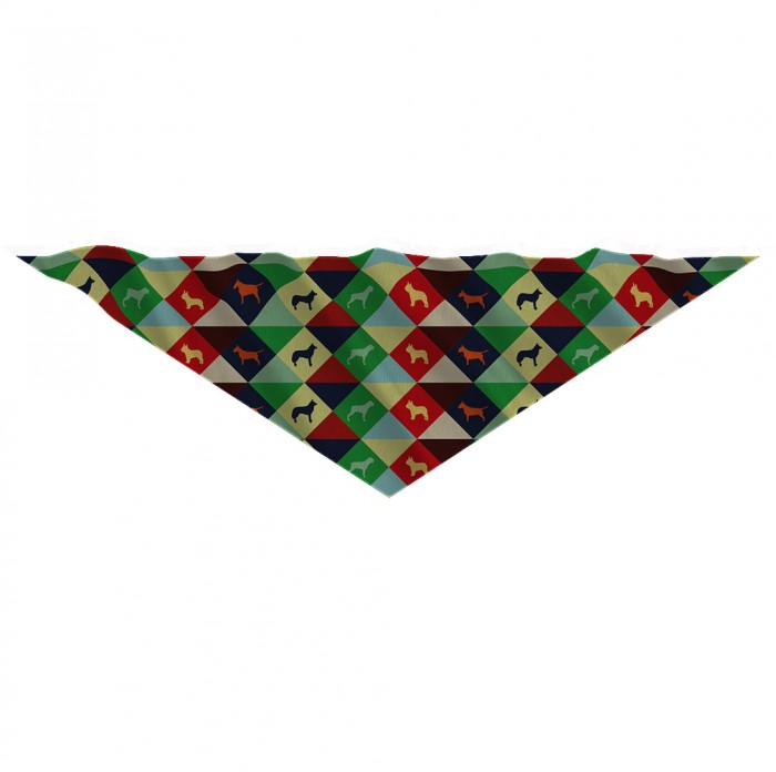 Bandana Pet Personalizada Quadradinhos
