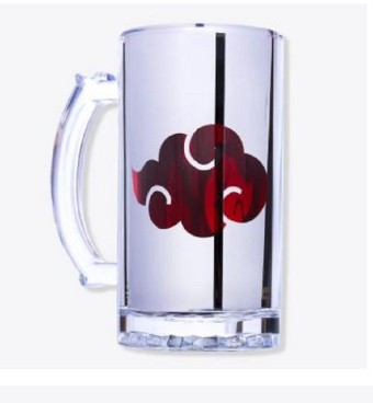 Caneca de Chop 450ml Eletrostatica Akatsuki Naruto Original