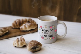 Caneca Cultive-se Todos os Dias Frase Personalizada