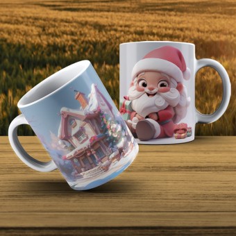 Caneca Natal Papai Noel em Casa