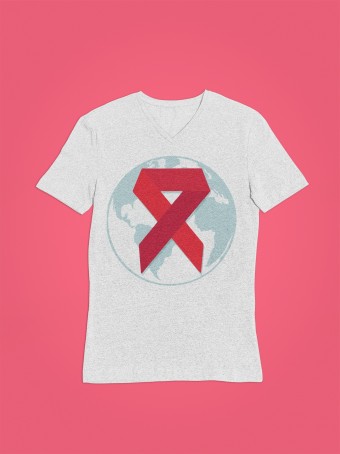 Camiseta Gola V Campanha Contra Aids Poliamida