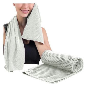 Toalha Fitness Personalizada nas Medidas 30 x 80 cm Dry Cor Branco