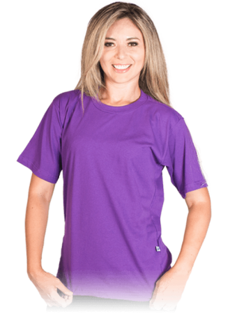 Camiseta ou baby look Roxo 100% algodão