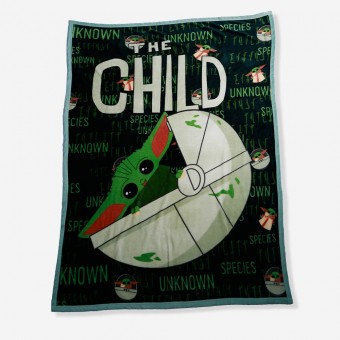 Kit Cobertor com Balde Baby Yoda Star Wars Original Manta