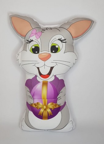Almofada Coelho Personalizada Com Bolso Para Por Chocolates Para Pascoa