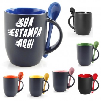 Caneca Mágica Personalizada com Colher - Transforme Cada Momento!
