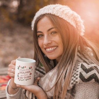 Caneca Linda É a Mulher Que Bem se Quer Frase Personalizada