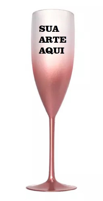 Kit 20 Taças De Acrílico Champanhe Degradê 160 Ml - personalizada 