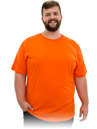 Camiseta ou baby look Laranja 100% algodão