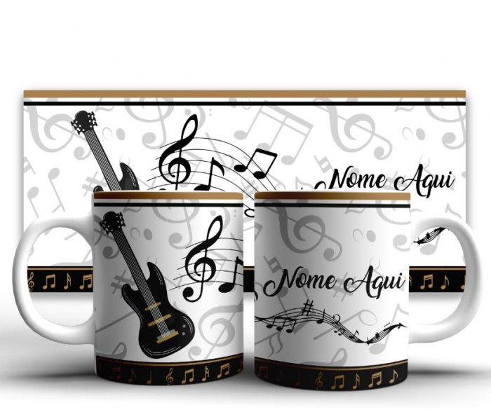Caneca 325ml  - Personalizada Com Nome - Músico - Guitarrista