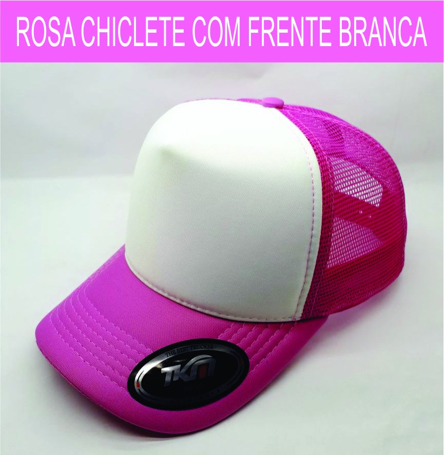Rosa chiclete e branco