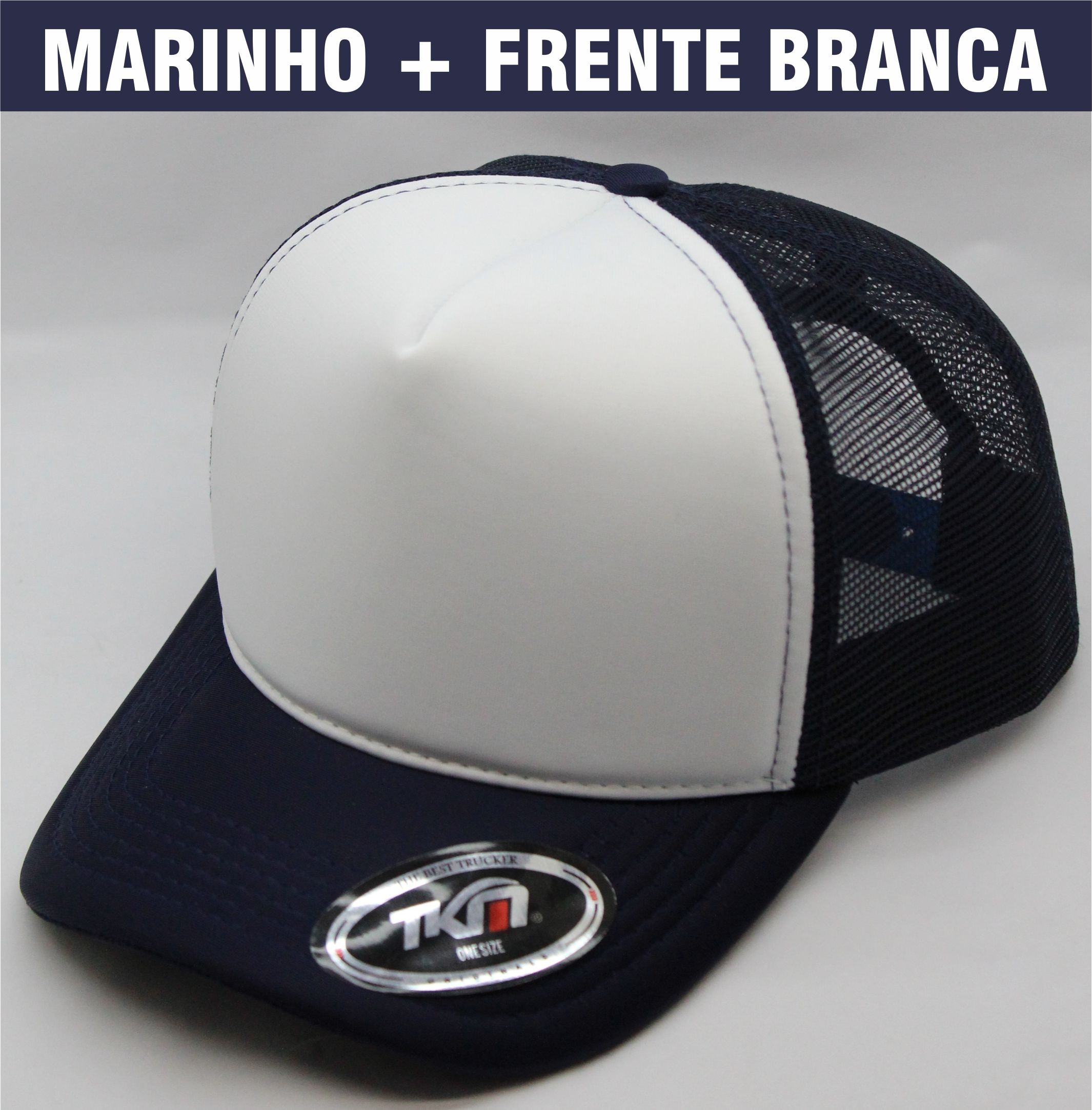 Azul marinho e branco