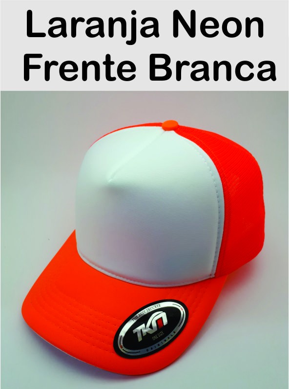 Laranja neon e branco 